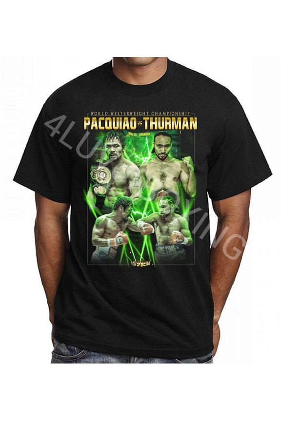 Manny Pacquiao vs Keith Thurman Boxing shirt new 4LUVofBOXING green theme