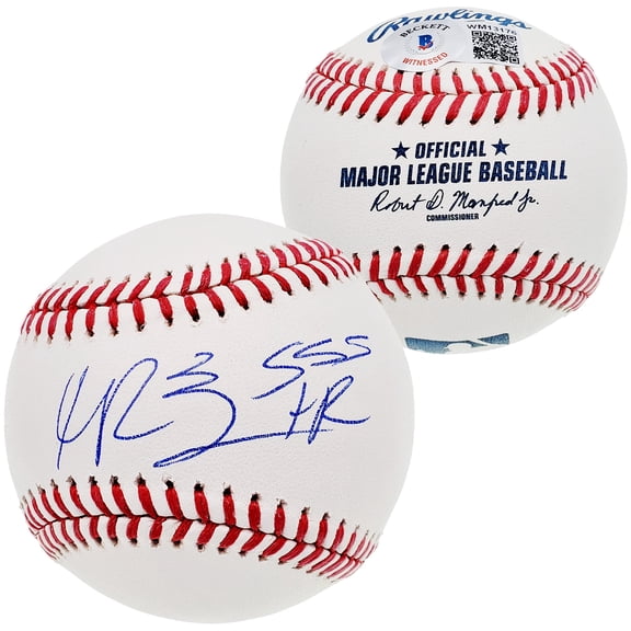 Manny Ramirez Autographed Official MLB Baseball Boston Red Sox "555 HR" Beckett BAS QR 200882