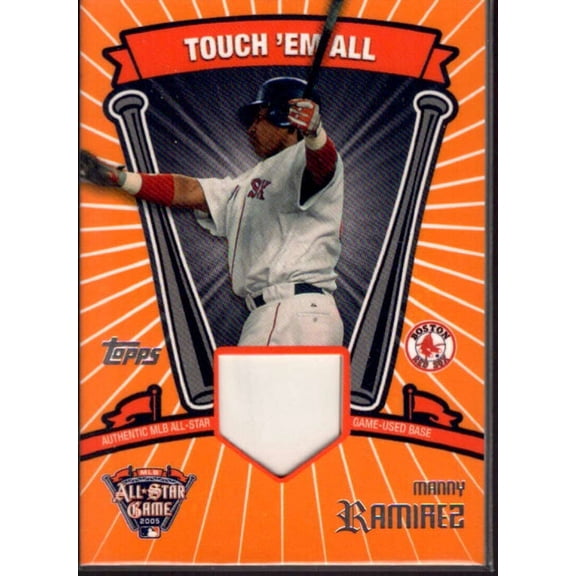 Manny Ramirez Card 2005 Topps Update Touch Em All Base Relics #MR