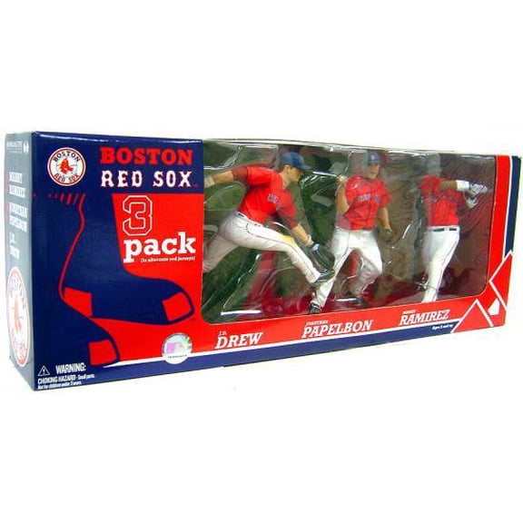 Manny Ramirez, Jonathan Papelbon & J.D. Drew Action Figure 3-Pack MLB