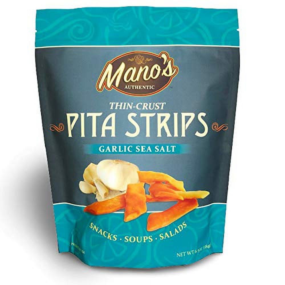Mano’s Authentic Pita Chip Strips Healthy, Thin, Snackable, Bite