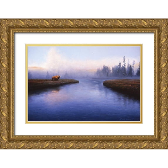 Manocchia, Adriano 14x11 Gold Ornate Wood Framed with Double Matting Museum Art Print Titled - The Mist