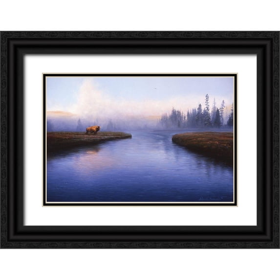 Manocchia, Adriano 32x23 Black Ornate Wood Framed with Double Matting Museum Art Print Titled - The Mist