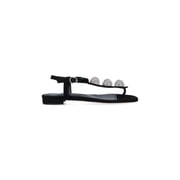 Manolo Blahnik "Hobela" Flip-Flop Sandals Black Womens
