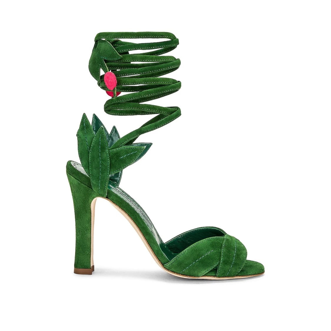 【送料&関税込】Manolo Blahnik Ossie 105 Wrap Sandals Manolo Blahnik Ossie 105 Wrap Sandals Green (Women's