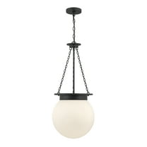 Matte Black Three Light Pendant from the Manor Collection