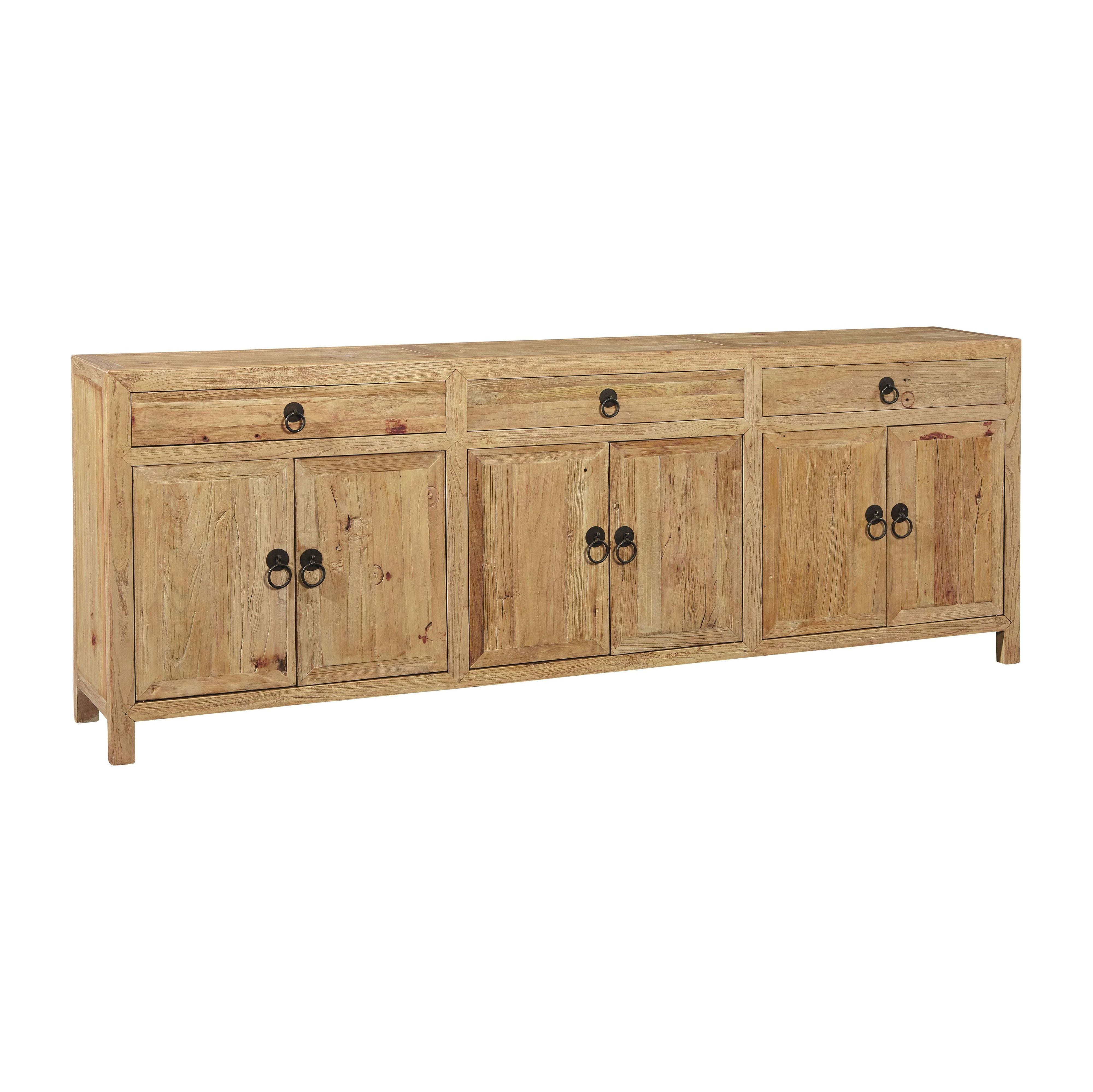 Manor Born 905-inch Sideboard with 3 Shelves, Rustic Brown