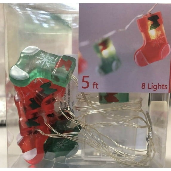 Manor Lane Stocking Christmas Holidays 1.5 M 15 Shimmer String Lights 5 feet New