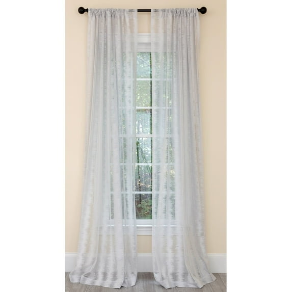 Manor Luxe Bella Bella Sheer Single Curtain Panel Grey 54" w x 120" l 120 Inches