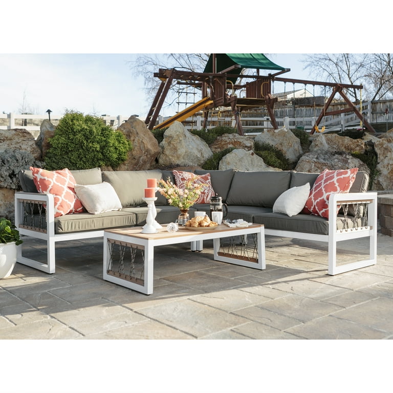 White metal online outdoor sectional