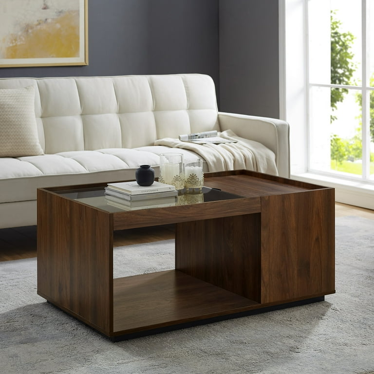 Dark walnut lift 2024 top coffee table
