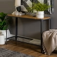 thumbnail image 1 of Manor Park Angle Iron Rustic Wood Entry Console Table, Barnwood, 1 of 16