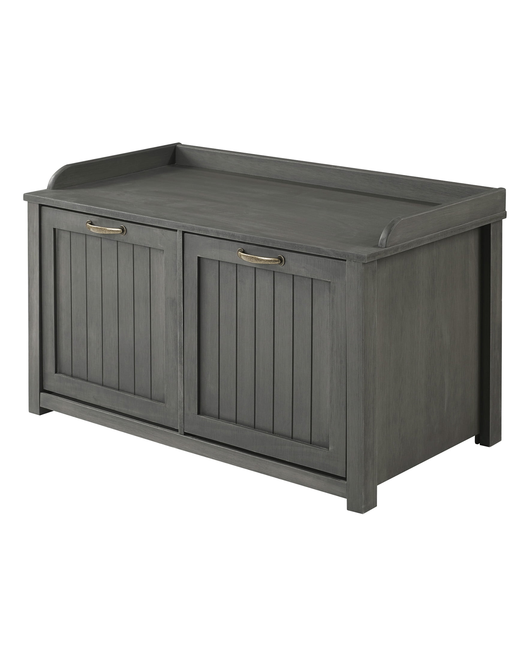Manor Park Coastal Shoe Storage Entry Bench, Grey Wash