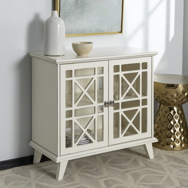 Manor Park Contemporary 2-Door Accent Cabinet, White - Walmart.com