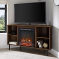 thumbnail image 1 of Manor Park Corner Fireplace TV Stand for TVs up to 55", Dark Walnut, 1 of 8