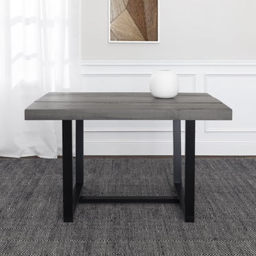 72" Rustic Solid Wood Dining Table - Grey - Walmart.com