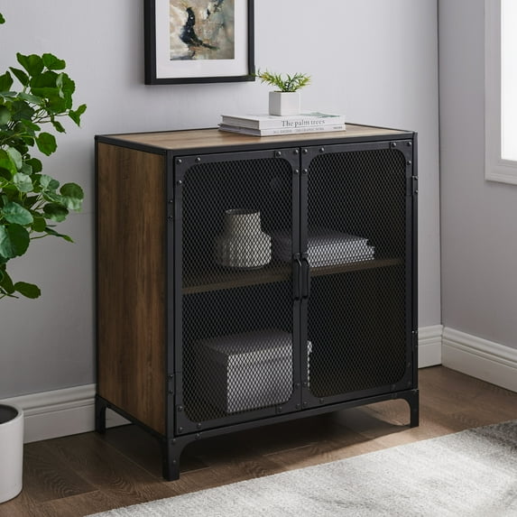 Manor Park Industrial Accent Cabinet, Reclaimed Barnwood