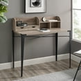 thumbnail image 1 of Manor Park Industrial Secretary Desk with Hutch - Grey Wash, 1 of 8