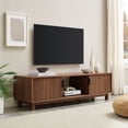 thumbnail image 1 of Manor Park Mid-Century Modern 2-Door Reeded TV Stand for TVs up to 65”, Mocha, 1 of 12
