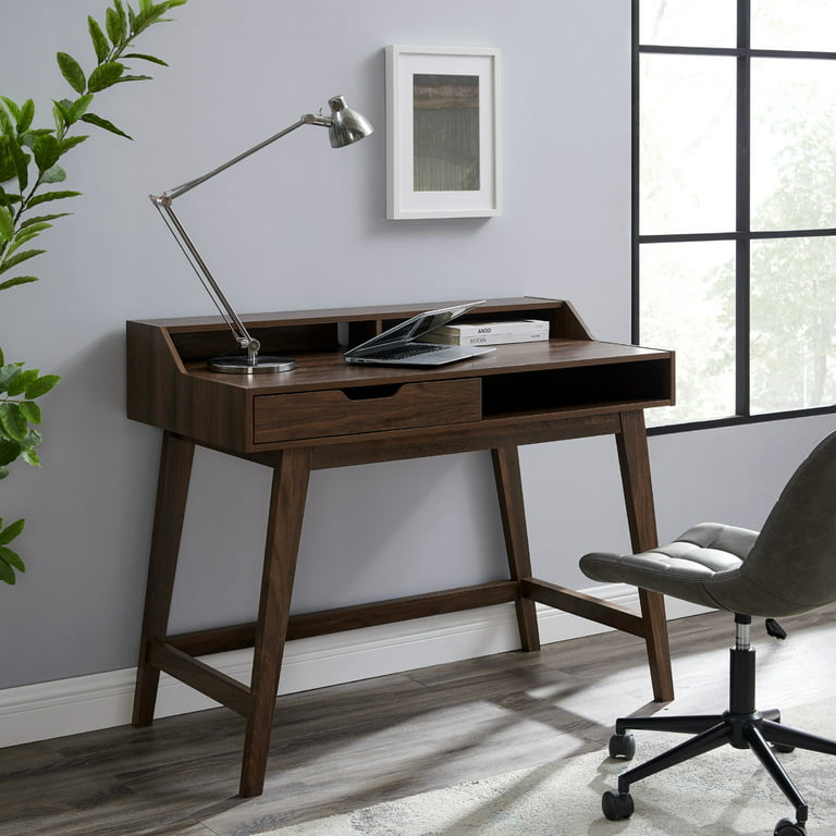 Writing Desk for Home Office Small Desk With Drawer Oak Mid-century Modern Desk  Office Desk WASHPARK OAK DESK 