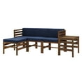 thumbnail image 1 of Manor Park Modern Boho 5 Piece Modular Patio Sectional Set, Navy, 1 of 8
