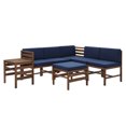thumbnail image 1 of Manor Park Modern Boho 7 Piece Modular Patio Sectional, Navy, 1 of 9
