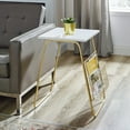 thumbnail image 1 of Manor Park Modern End Table with Magazine Holder, Faux Marble, 1 of 7