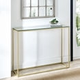 thumbnail image 1 of Manor Park Modern Minimalist Rectangle Entryway Table, Glass/Gold, 1 of 7