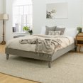 thumbnail image 1 of Manor Park Modern Solid Wood Queen Platform Bed, Grey Brush, 1 of 9