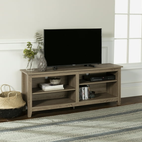 Manor Park Open Storage TV Stand for TVs up to 65", Driftwood