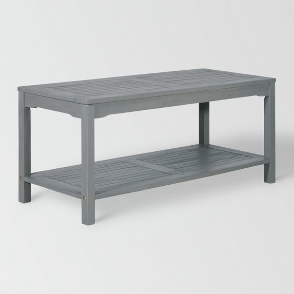 Manor Park Outdoor Acacia Wood Patio Coffee Table, Grey Wash