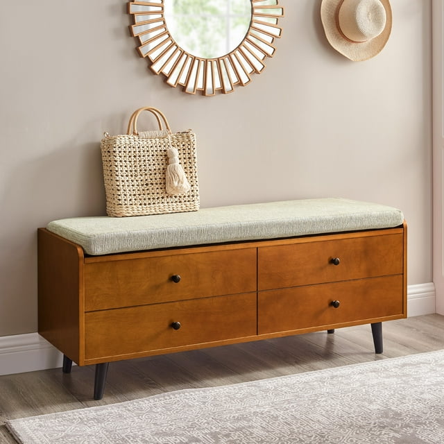 Manor Park Primrose Boho Lift Top Storage Bench, Acorn - Walmart.com