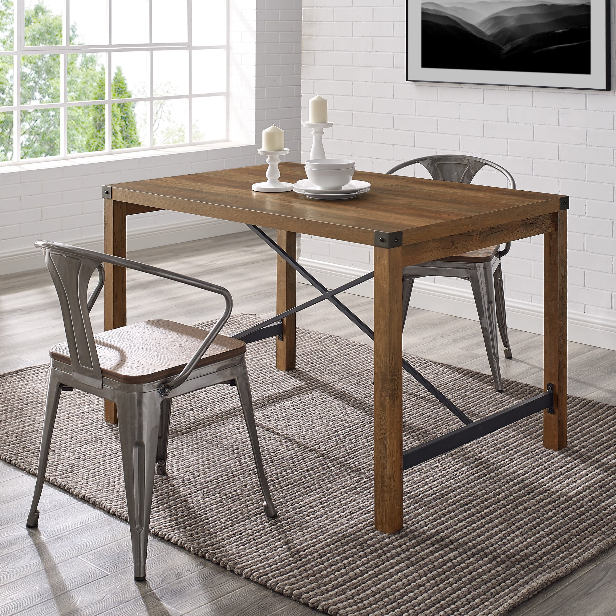  Mobili Fiver, Extendable Dining Table, Easy, Rustic Oak, Made  in Italy - Tables