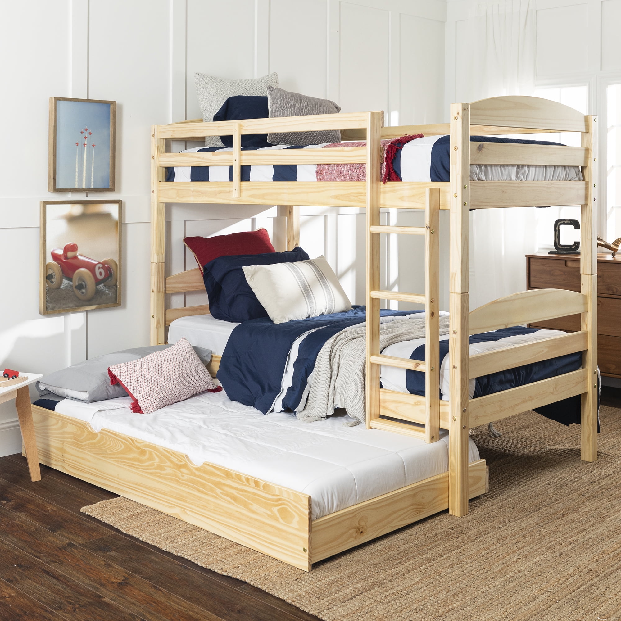 Manor park solid wood twin on sale over twin floor bunk bed