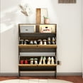 thumbnail image 1 of Manora Shoe Cabinet for Entryway, Shoe Storage Cabinet with 2 Flip-Down Drawers, Narrow Shoe Rack Cabinet, Wooden Shoe Organizer, 1 of 7