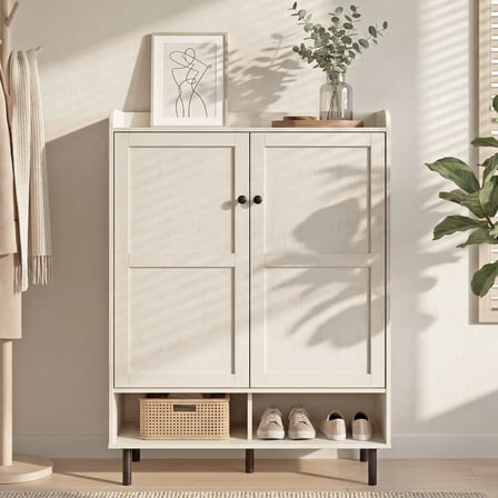 Manora Shoe Storage Cabinet, 45'' Wooden 6-Tier Shoe Cabinet, Hold 18-24 Pairs for Entryway Hallway