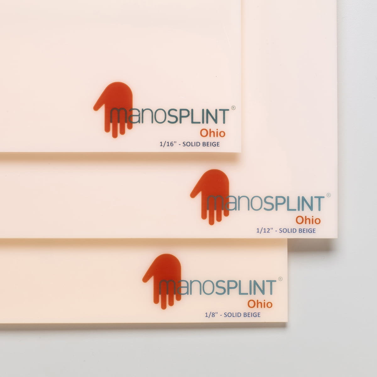 Manosplint Ohio 1/12" x 12" x 18" Solid Beige, 1 sheet