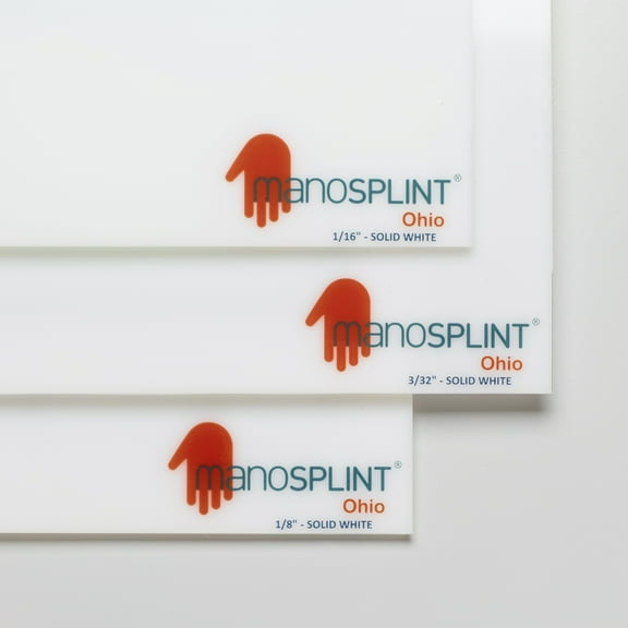 Manosplint Ohio 1/16" x 18" x 24" Solid White, 1 sheet