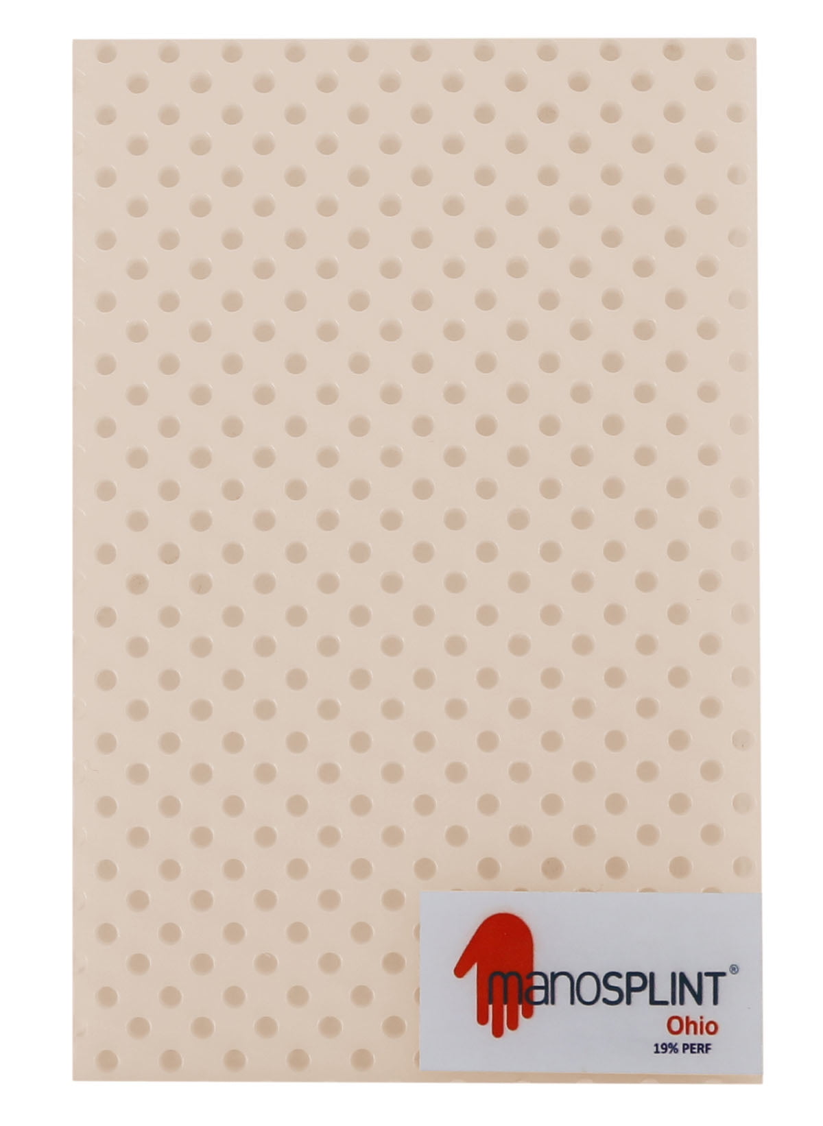 Manosplint Ohio S 1/8" x 12" x 18" 19% Perf Beige, case of 8
