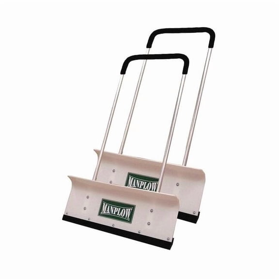 Manplow Snow Shovel, 32 in W x Plastic Blade, 48 in L Aluminum Handle PRO32 2PK