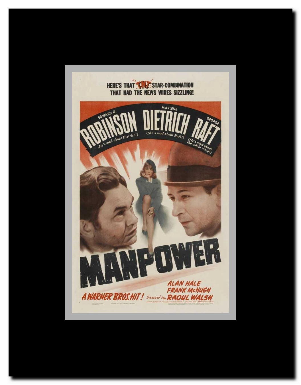 Manpower Framed Movie Poster
