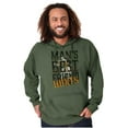 thumbnail image 1 of Mans Best Friend Hunting Fish Outdoor Men's Big & Tall Graphic Hoodie Brisco Brands 2X, 1 of 4