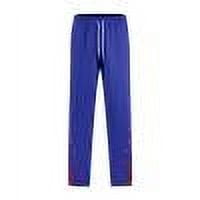 ZQUUVOU Mans Casual Pants Solid Color Drawstring Pockets Straight Sweatpants Blue