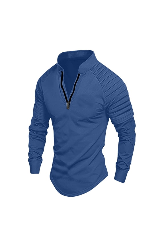 Mans Long Sleeve Shirt, Mens Western Style Quarter Zip Pullover Golf Shirt Lightweight Shirts Long Sleeve Quick Dry Athletic Base Layer Workout