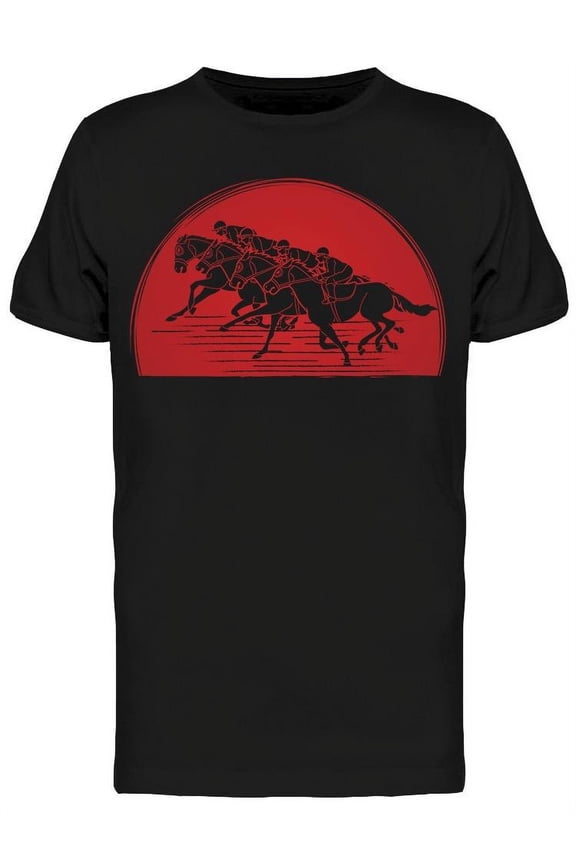 Mans Riding Horses T-Shirt Men -Image by Shutterstock, Male Large