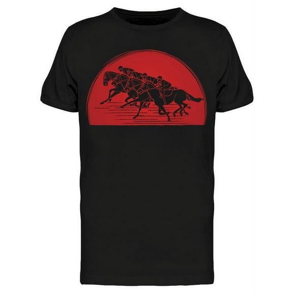 Mans Riding Horses T-Shirt Men -Image by Shutterstock, Male Large