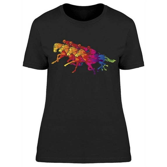 Mans Riding Horses T-Shirt Women -Image by Shutterstock, Female Medium
