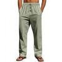 ZQUUVOU Mans Sweatpants Solid Color Loose Trousers Green