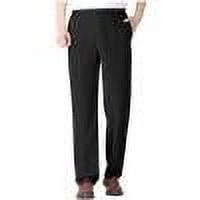 Mans Sweatpants Solid Color Zipper Straight Tube Pocket Draw Rope Trousers Black