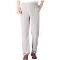 ZQUUVOU Mans Sweatpants Solid Color Zipper Straight Tube Pocket Draw Rope Trousers Gray